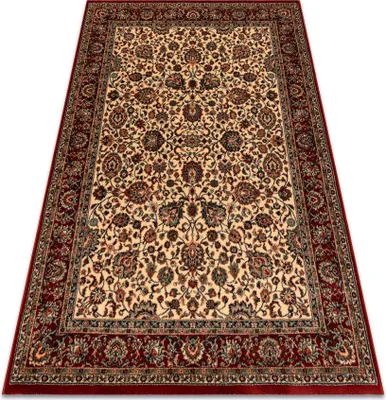 Zdjęcie produktu dla Dywan wełniany KASHQAI 4362 102 ornament beż / bordo beżowy 67x130 cm