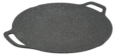 Obrázek produktu pro Grilovací pánev 34 cm - 6-vrstvá nepřilnavá vrstva - Kulatá BBQ deska - Indukční vhodná