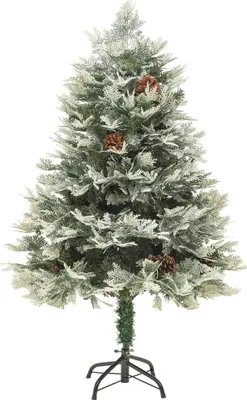 Obrázek produktu pro vidaXL Vánoční stromek s osvětlením a šiškami zelený 150 cm