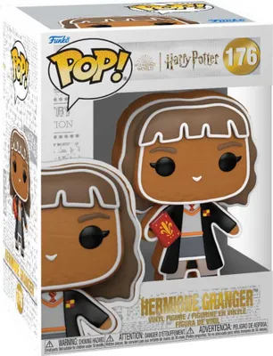A Funko Pop! vinyl figure of Hermione Granger from Harry Potter, presented in its retail packaging.