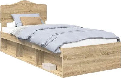 Immagine prodotto di vidaXL Struttura letto Sonoma 100 x 200 cm in legno di pino massiccio