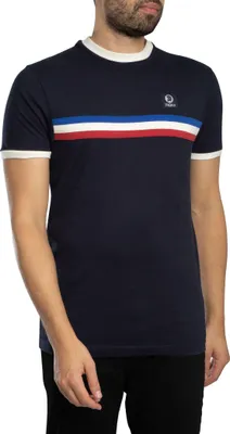 Produktbild von Trojan T-Shirt mit Streifen auf der Vorderseite, Blau 4XL