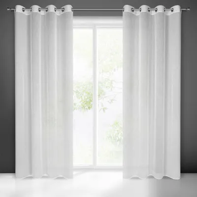 Produktbild von Gardine SANDRA weiß 140x250 cm  Ösen Ösenvorhang