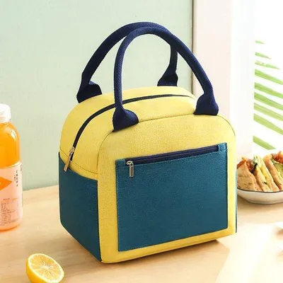 Produktbild von Isolierte Lunchbox, langlebige und leckstetechnisch sichere Behälter, Ideal für Büro und Schule (gelb).