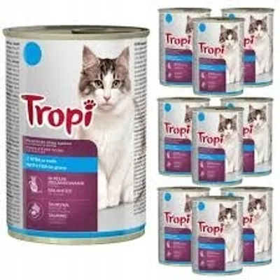 Produktbild von TROPI Fisch Nassfutter für Katzen 415 g x 10 Stück