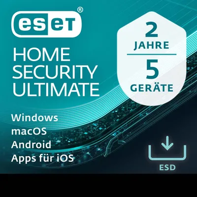 Produktbild von ESET HOME Security Ultimate 5 zariadení / 2 roky / NEMECKY / KEY (ESD)