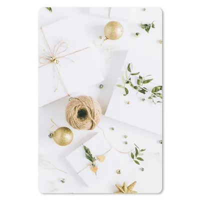 Produktbild von MuchoWow® Mauspad Mousepad Winter - Weihnachten - Geschenk - Weiß 40x60 cm - Mousepads - Maus Mat - Pad - Mausunterlage - Schreibtisch Accesoire