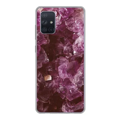 Produktbild von MuchoWow® Handyhülle Schutzhülle Hülle für Samsung Galaxy A51 Edelsteine - Amethyst - Kristalle und Edelsteine Silikon Softcase Handy Hülle - Schutzabdeckung