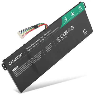 Immagine prodotto di CELLONIC 1x Batteria per PC portatile Compatibile con Acer Aspire 5 A515-55G, Compatibile con Packard Bell EasyNote LG71-BM, Compatibile con Acer Chromebook 13 CB5-311, AC14B8K – (3600mAh, 11.4V)