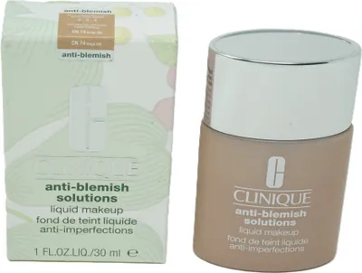 Zdjęcie produktu dla Clinique Acne Solutions, Butelka, Płynny, Skóra mieszana, Skóra sucha, Skóra tłusta, Przeciwtrądzikowy, Zapobiega zaczerwienieniom, Przeciw błyszczeniu, Matujący, Odcień medium skin, Chłodny