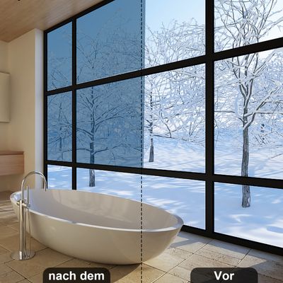 Alyvisun Fensterfolie Streifen Sichtschutzfolie Fenster 44.5×220cm [Länger  & Breiter], Selbsthaftend Blickdicht Fensterfolie mit Statischer Haftung  für Badezimmer Zuhause Büro : : Küche, Haushalt & Wohnen