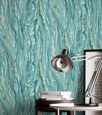 Produktbild von NEWROOM Tapete Grün Vliestapete Marmor - Marmortapete Glamour Gold Modern