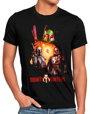 Produktbild von A.N.T. Bounty Hunters Herren T-Shirt yoda mando kopfgeldjäger