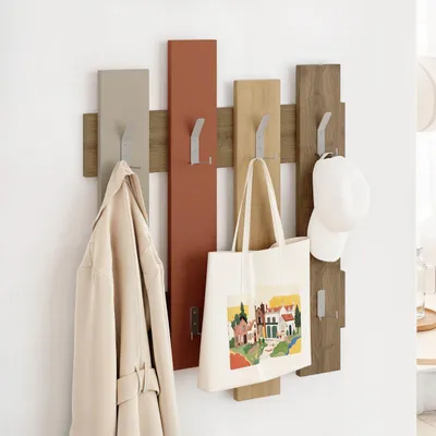 Produktbild von DECORTIE Wave Hänger Dunkel Braun- Sandstein-Zimt- Eiche 64 x 4 x 81 cm