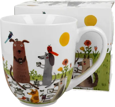 Produktbild von DUO Dogs World JUMBO XXL Becher 1000 ml DOGS PICNIC, New Bone China Porzellan