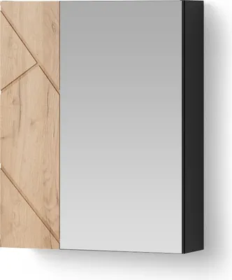 Immagine prodotto di Mobiletto a specchio Livinity Ronco Antracite/Rovere dorato 60 x 75 cm, Model 53133