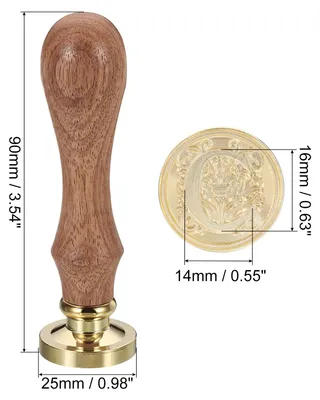 Produktbild von Buchstabe C Wachs Siegel Stempel Initialen Buchstabe Siegel Wachstempel Klassisch Retro Abnehmbar Messing Kopf Holz Handgriff fš¹r Umschlag Einladungskarten