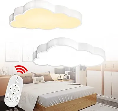 Produktbild von TRMLBE Deckenleuchte Wolke Kinderzimmerlampe 48W Cartoon Kinderzimmer Lampe Wolken mit Fernbedienung für Kinder Mädchen Baby - Dimmbar