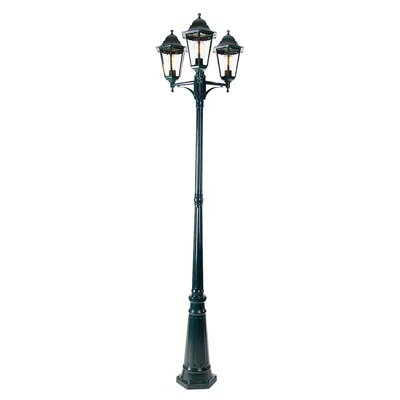 Produktbild von Qazqa Klassisch außen Laterne für den Garten - New Orleans - Grün, max. 60W, Geeignet für LED, 223cm, IP44, 3-flammig