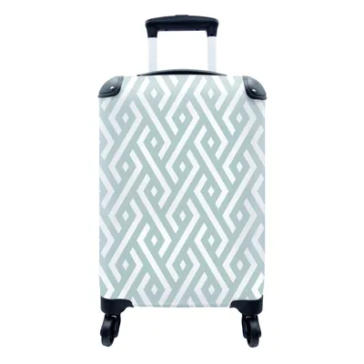 Produktbild von MuchoWow® Koffer Handgepäck Trolley Rollkoffer Kleine Reisekoffer mit 4 Rollen - Muster - Abstrakt - Geometrie - Cabin Size < 55x40x23 cm & 55x40x20 cm - Fotokoffer - Kabinenkoffer - Boardgepäck - Reise-Box - Reisekoffer - Reisegepäck - Koffer mit Bild - Trolley für Kinder