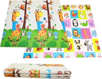 Image de Tapis pliable 200x180cm - Animaux/Girafe, mousse EVA