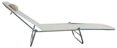 Produktbild von Klappbare Sonnenliege mit verstellbarer Rš¹ckenlehne und Kissen, 182 x 56 x 24,5 cm
