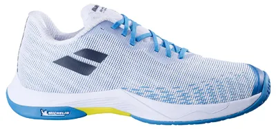 Immagine prodotto di Scarpe da badminton Babolat Shadow Spirit 2, scarpe sportive, colore bianco/blu, codice prodotto: 3A0F25C641-1108, taglia: 44 EU