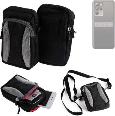 Produktbild von K-S-Trade Holster Schutz Hülle kompatibel mit HTC U23 Pro Handy Hülle Gürteltasche Umhängetasche mit Zusatzfach schwarz