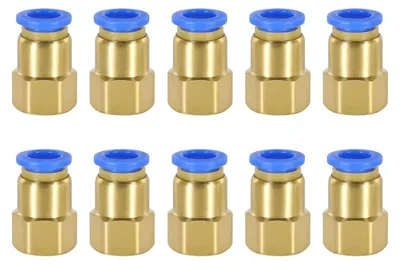 10 Stück 6 mm Rohr AD x 1/4 BSP Druckkupplungen
