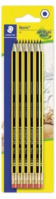 Produktbild von STAEDTLER Noris 122 Bleistift mit Radiertip Blisterkarte mit 10 Bleistiften HB