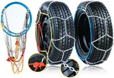 Productafbeelding van Sneeuwkettingen voor banden in de maten 245/65R17, 255/60R17, 265/55R17, 245/60R18, 255/55R18, 265/50R18, 275/50R18, 285/45R18, 215/65R19, 244. 5/5. 5. R19, 255/50R19, 265/45R19, 285/40R19 en 295/35R19