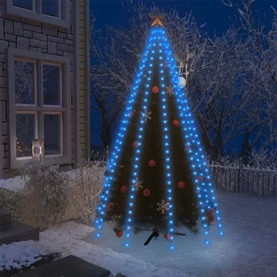 Obrázok produktu pre The Living Store Svetelná sieť na vianočný stromček s 300 LED diódami Modrá 300 cm