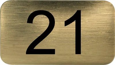 Produktbild von Nummernschild selbstklebend, 35 x 20 mm, Type 21, Kunststoff gold metallic