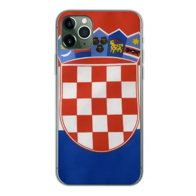 Produktbild von MuchoWow® Handyhülle Schutzhülle Hülle für iPhone 11 Pro Max Foto der kroatischen Flagge Silikon Softcase Handy Hülle - Schutz
