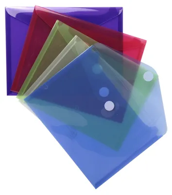Image de Exacompta Pochettes à prospectus paquet de 5 velcros PP 24x18 cm assorties