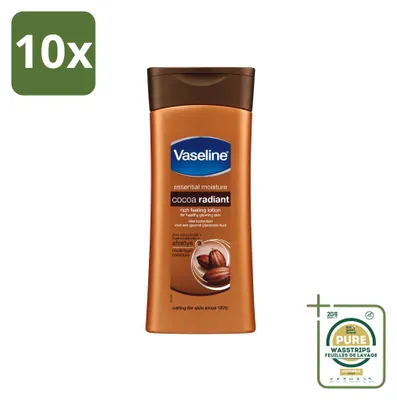 Productafbeelding van 10 x Vaseline Cacaoboter Bodylotion - 400 ml - Voordeelverpakking - 10 stuks