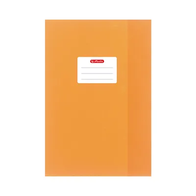 Image de herlitz Protège-cahier DIN A5, gaufré (raphia), PP, orange