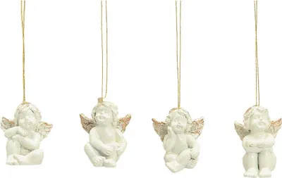 Produktbild von 16 Stück Engel Figuren zum Hängen Christbaumschmuck