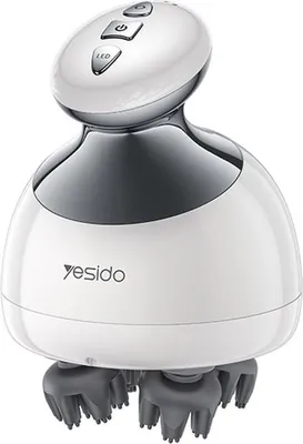 Obrázek produktu pro Yesido Voděodolný masážní přístroj na hlavu s nízkou hlučností a odnímatelnou nabíjecí stanicí