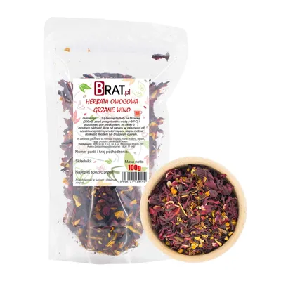 Zdjęcie produktu dla Herbata owocowa - Grzane Wino 100g Brat.pl
