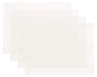 Produktbild von Große, abwaschbare Silikonmatte, Silikonmatte, rutschfeste Backmatte, Teigmatte, Küchenmatte, Tischmatte, Platzset, rutschfeste Matte (transparent, 30 x 40 cm - 4 Stück)