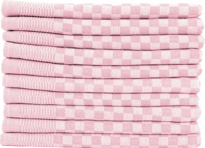 Produktbild von 10er Set Luxus Grubentücher 50x70 cm 100% Baumwolle 210 gsm Spühltuch Küchentücher Geschirrtücher 75g rosé