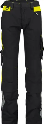 Produktbild von Dassy Warnschutz Stretch-Arbeitshose Women Canton PESCO41 Gr. 38 schwarz/neongelb