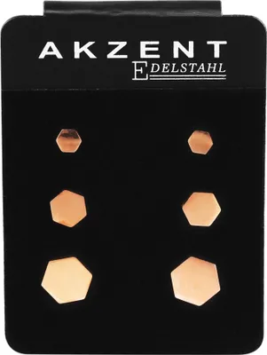 Produktbild von Akzent Edelstahl Ohrstecker, IP Roségold, roségoldfarbig