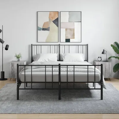 Immagine prodotto di vidaXL Comodini, set da 2 pezzi, grigio Sonoma, 40x40x50 cm, materiale a base di legno