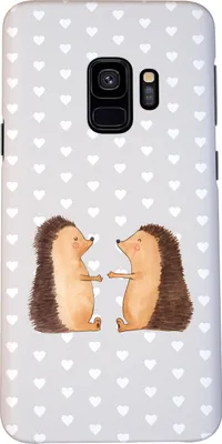 Produktbild von Mr. & Mrs. Panda Samsung Galaxy S9 Handyhülle Igel Liebe - Grau Pastell - Geschenk, Hochzeit, Cover, Freundin, Hochzeitstag, Smartphone Hülle, Verheiratet