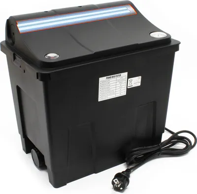 Zdjęcie produktu dla SunSun CBF-200U biofiltr do oczka wodnego z jednostką UVC 9W, system filtracyjny do oczka wodnego z karpiami koi, 6000 l/h z materiałem filtracyjnym Biofiltr do oczka wodnego system filtracyjny z przepływem ciągłym