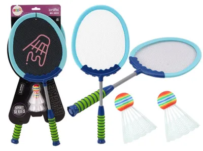 Image de Set de 2 Raquettes de Badminton Volants Badminton Bleu