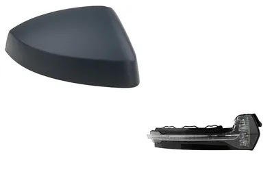 Produktbild von Spiegelkappe + LED-Spiegelblinker passend für Audi A3 8V 04/12- Rechts Beifahrer 8V0857528DGRU 8V0857528D 8V0857528 8V0857528GRU 8V0949102 8V09 Johns