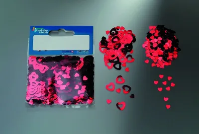 Produktbild von Glorex Streuherzen rot, groß